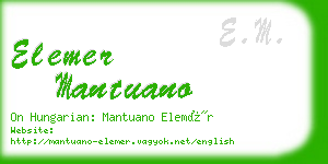 elemer mantuano business card